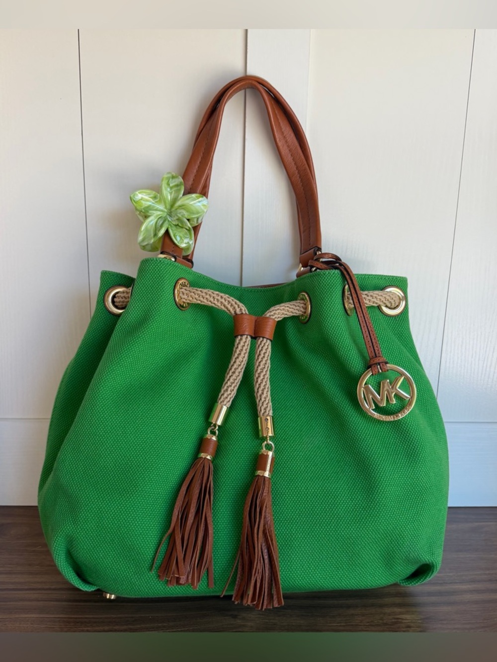 Michael Kors Large Kelly Tote with Leather Tassels